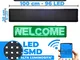 INSEGNA TABELLA WIFI LUMINOSA SCORREVOLE LED PROGRAMMABILE PANNELLO PUBBLICITA' 100x20 cm...