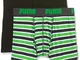 Puma Basic Boxer Printed Stripe 2P Boxer Shorts, Boxer Ragazzo, Verde (Classic Green), 13-...