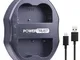PowerTrust EN-EL3e - Caricabatterie doppio USB per fotocamere Nikon EL3a D50 D70S D80 D80S...