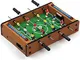 BAKAJI Calcio Balilla Biliardino da Tavolo in Legno MDF con Antiscivolo Stecche Cromate Om...