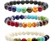 Jovivi 3 x Lava-bracciale donna uomo energia terapia Yoga-braccialetto 7 Chakra Guarigione...