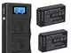 2 pezzi EN-EL20 EN-EL20a Batterie per fotocamere e Smart LCD Display Caricatore USB doppio...