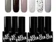 KADS 6PCS Soak Off UV LED Smalto semipermanente in Gel Nail Polish Nail Art set