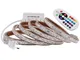 Xunata - Kit di strisce LED RGB, impermeabili IP67, telecomando a 24 pulsanti, SMD 5050, A...
