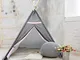 ECD Germany Tenda per Bambini Gioco Indiani Teepee - 115 x 115 x 160 cm - in Poliestere -...