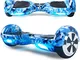 BEBK Hoverboard 6.5" Smart Self Balance Scooter Elettrico Autobilanciato con LED, 2 * 250W...