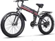 Skyzzie Bici Elettrica Mountain Bike Pieghevoli 26" Bici ibride 1000W Bici Montagna E-Bike...