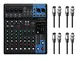 Yamaha MG10XU 10 Channel Mixer w/FX + 4x 20ft Microphone XLR Cables