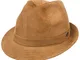 LIPODO Cappello a Coste Molinar Uomo - Trilby da Estate/Inverno - 55 cm Cammello