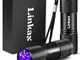 Linkax Torcia UV Led, 2 Pezzi Lampada 395 NM Ultravioletti Blacklight Luce per Resina UV,...