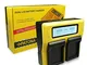 PATONA Doppio LCD Caricabatterie per NP-T125 Batteria compatibile con Fujifilm GFX50R, GFX...