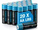 Batterie Alcaline AA 20 Pezzi 1.5V LR6, Lunga Durata 10 Anni, Adatte per Torce, Elettriche...