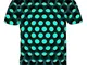 ASDF Unisex Round Neck Maniche Corte, 3D Honeycomb Stampa Casual Maniche Corte, a Getto d'...