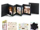 VEESUN Fai Da Te Scrapbook, Pagine Nere Folding Album Fotografico Ricordi 15x15cm, Incolla...