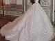 Abiti da Sposa da Sposa con Treno Lungo Cappella, Abiti da Sera per Matrimoni Bianchi Lung...