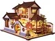 CUTEBEE Miniatura casa delle Bambole con mobili, Fai da Te Kit di Dollhouse di Legno Oltre...