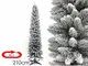 ALBERO DI NATALE SILVESTRE SLIM 210cm 326 RAMI MONORAMO PIENO E COMPATTO #AGN17