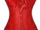 FeelinGirl Donna Corsetto Stile Gotico Waist Trainer Vintage Bustino Vittoriano