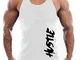 TX Apparel Canotta da Uomo Fitness Stringer Hustle Senza Maniche Gym Shirt Musica Shirt Bi...