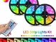 Sunmiy - Striscia di luci a LED, 3528 SMD RGB che cambia colore, 600 LED, flessibile, con...