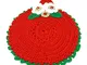 La vetrina del Regalo Presina Rotonda Rossa e Verde per Natale ad Uncinetto - 14 cm - Made...
