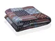 Coperta in cotone multicolor per arredamento divano e letto - 152x127 cm, coperta patchwor...