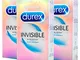 Durex Invisible Ultra Sottile e Sensibile | 3 Confezioni da 12 Pz | 36 Profilattici