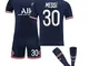 KiKa Monkey - Paris-Messi -30, maglietta da calcio per adulti e bambini, abbigliamento per...