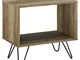 [en.casa] Comodino da Letto - Tavolino di Design - 48 x 29.5 cm - Gambe Hairpin - Effetto...
