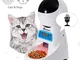 Sailnovo Distributore Cibo Automatico per Gatti e Cani, Alimentatore per Animali Domestici...