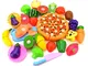 Chowceng Kid Cucina Pizza di Frutta Toy Set di plastica Gioco di finzione Abbinamento Si C...