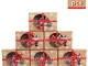 AerWo - 12 Confezioni di scatole per Biscotti Natalizie con Finestra, in Carta oleata e Na...