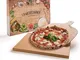 LA MEDITERRANEA Pietra refrattaria per Pizza da Forno con Pala Pizza in Legno Versione 202...