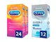 Durex confezione da 24 preservativi Pleasuremax con nervature, confezione da 12 preservati...