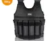 Regolabile Giubbotto Gilet con Pesi, Estraibili Gilet per Allenamento Fitness con Fodera i...