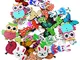 50pz Animali Assortiti Pulsanti Bottoni in Legno Per Cucito E L'artigianato Natale Nozze D...