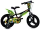 giordanoshop Bicicletta per Bambino 16" 2 Freni Dinosaur Nero e Verde