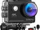 COOAU Action Cam HD 4K 20MP WiFi Con Microfono Esterno Fotocamera Sott'acqua 40M con Telec...