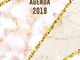 Agenda 2019: Agenda settimanale con calendario 2019 | Mosaico in Marmo Beige Rosa e Oro |...