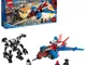 LEGO Super Heroes Spider-Jet Vs Mech Venom Set di Costruzioni per Bambini con 3 Minifigure...