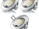 Brandson - 3 x Faretti LED da Incasso dimmerabili e orientabili - Luce LED - Struttura in...