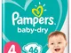 Pampers Baby-Dry taglia 4 46 pannolini fino a 12 ore di protezione 9-14 kg, confezione da...