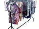 HANGERWORLD Telo di Protezione Stand Porta Abiti 187cm Impermeabile Trasparente Antipolver...