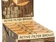 Marie 20569 Brown Active Slim Filtro ai carboni attivi, marrone, 6 mm, 10 confezioni da 34...