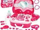 HERSITY Valigetta Trucchi Bambina Set Bellezza Cosmetici Gioielli Make Up Giocattoli Princ...