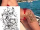 tzxdbh Tatuaggi temporanei Impermeabili per Le Donne Tatuaggi Neri Disegni del Tatuaggio D...