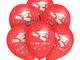 ocballoons 20 Palloncini Laurea Rossi Biodegradabili Made in Italy Addobbi e Decorazioni p...