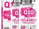 Collagene marino con acido ialuronico + coenzima Q10 per una pelle sana - Collagene + vita...