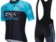 Maglia Ciclismo Uomo Manica Corta Abbigliamento Sportivo da Ciclismo con Pantaloni Ciclism...