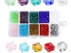 Bingcute, perline di vetro bicono per la creazione di gioielli in cristallo sfaccettato, 1...